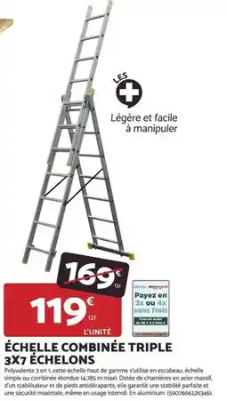Bricomarché Facile - échelle combinée triple 3x7 échelons offre