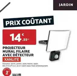 Bricomarché Xanlite - projecteur mural filaire avec détecteur offre