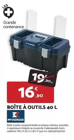 Bricomarché Dim - boîte à outils 40 l offre