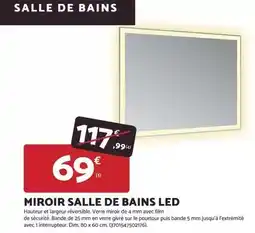 Bricomarché Dim - miroir salle de bains led offre