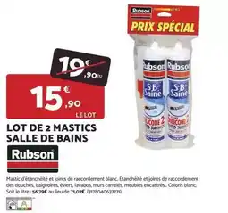 Bricomarché Rubson - lot de 2 mastics salle de bains offre
