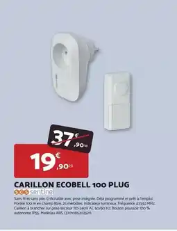 Bricomarché Scs sentinel - carillon ecobell 100 plug offre