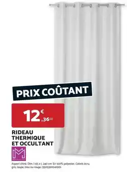 Bricomarché Dim - rideau thermique et occultant offre