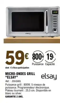 E.Leclerc Elsay - micro-ondes grill offre