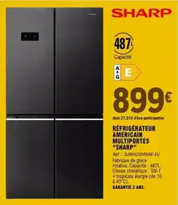 E.Leclerc Sharp - réfrigérateur américain multiportes offre