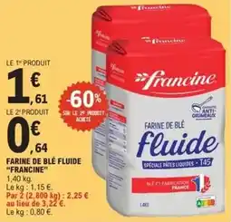 E.Leclerc Francine - farine de blé fluide offre
