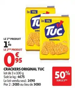 Auchan Supermarché Crackers original tuc offre