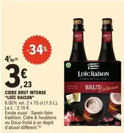 E.Leclerc Loïc raison - cidre brut intense offre
