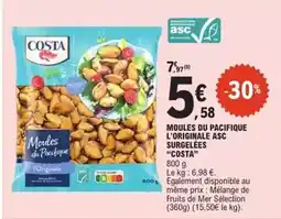 E.Leclerc Costa - moules du pacifique l'originale asc surgelées offre