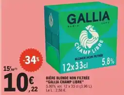 E.Leclerc Gallia - bière blonde non filtree offre