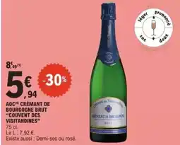 E.Leclerc Brut - aoc crémant de bourgogne couvent des visitandines offre