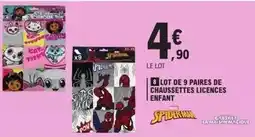 E.Leclerc Cat - lot de 9 paires de chaussettes licences enfant offre
