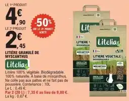 E.Leclerc Litière granulé de myscathtus offre