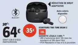 E.Leclerc Jbl - ecouteurs tws tune beam 2 offre