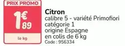 Promocash Promo - citron offre