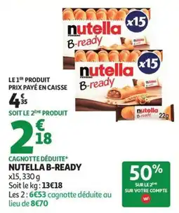 Auchan Supermarché Nutella b-ready offre