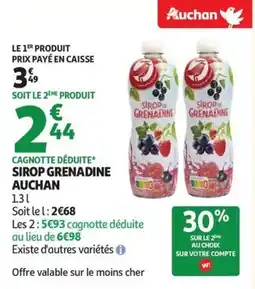 Auchan Supermarché Sirop grenadine auchan offre