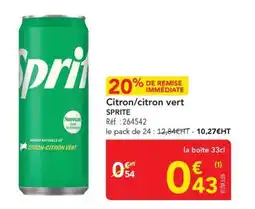 METRO Citron/citron vert sprite offre