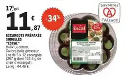 E.Leclerc Express Escal - escargots préparés surgelés offre