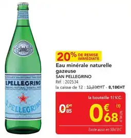 METRO Eau minérale naturelle gazeuse san pellegrino offre