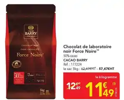 METRO Chocolat de laboratoire noir force noire offre