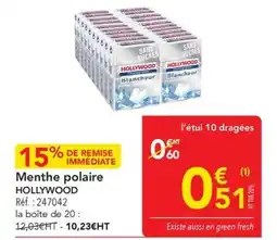 METRO Menthe polaire hollywood offre