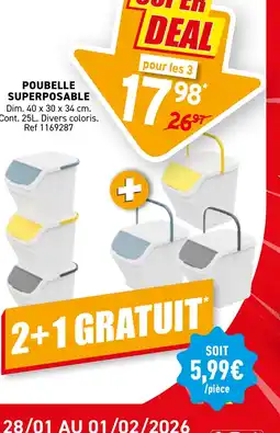 Trafic Poubelle superposable offre