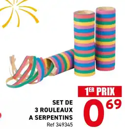 Trafic Set de 3 rouleaux a serpentins offre