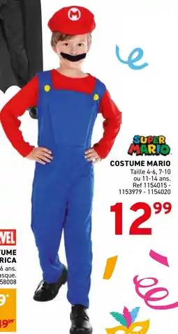 Trafic Costume mario offre