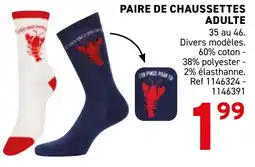 Trafic Paire de chaussettes adulte offre