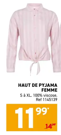 Trafic Haut de pyjama femme offre