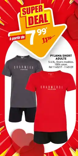 Trafic Pyjama short adulte offre