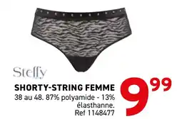 Trafic Shorty-string femme offre