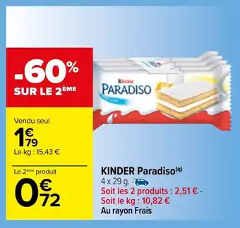Carrefour Kinder Paradiso offre