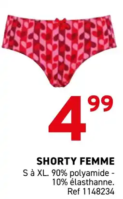 Trafic SHORTY FEMME offre