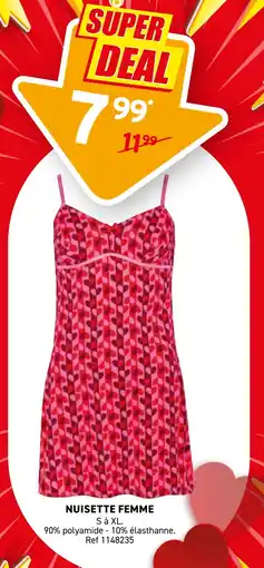 Trafic Nuisette femme offre