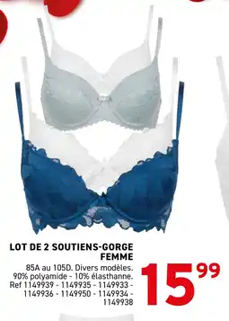 Trafic Lot de 2 soutiens-gorge femme offre