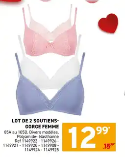 Trafic Lot de 2 soutiens- gorge femme offre