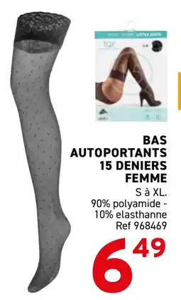 Trafic Bas autoportants 15 deniers femme offre
