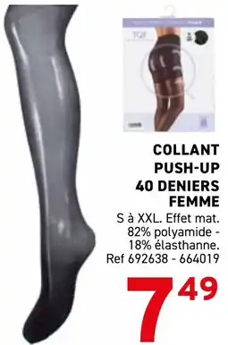 Trafic Collant push-up 40 deniers femme offre