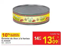 METRO Émietté de thon à la harissa el manar offre