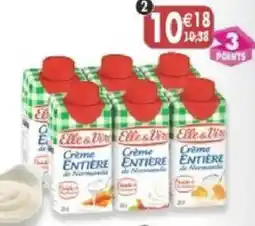 Maximo Lot de 6 briques de crème. entière de normandie 30% mg elle & vire offre