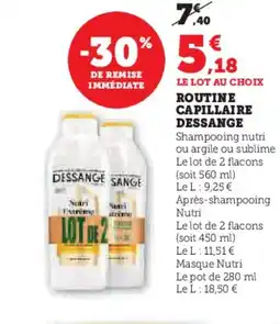 Hyper U DESSANGE Routine capillaire offre