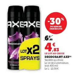 Hyper U AXE Deodorant offre