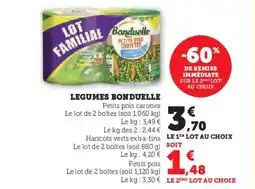 Hyper U BONDUELLE Legumes offre