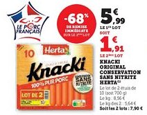 Hyper U KHERTA nacki original conservation sans nitrite offre