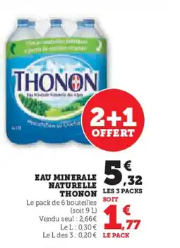 Hyper U THONON Eau minerale naturelle offre