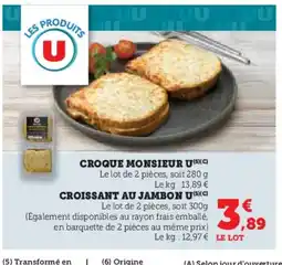 Hyper U U Croque monsieur offre