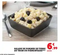 Hyper U Salade de pommes de terre au thon ou piémontaise offre