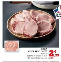 Hyper U Porc cote avec os offre